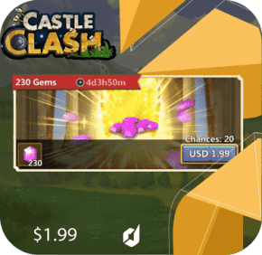 جم و پک بازی castle clash